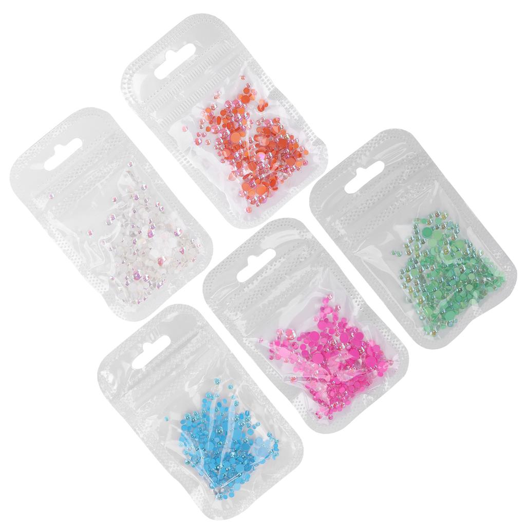300Pcs Nail Making Decoration Mixed Size  Flat Back Half Hound Mixed Size Bead
