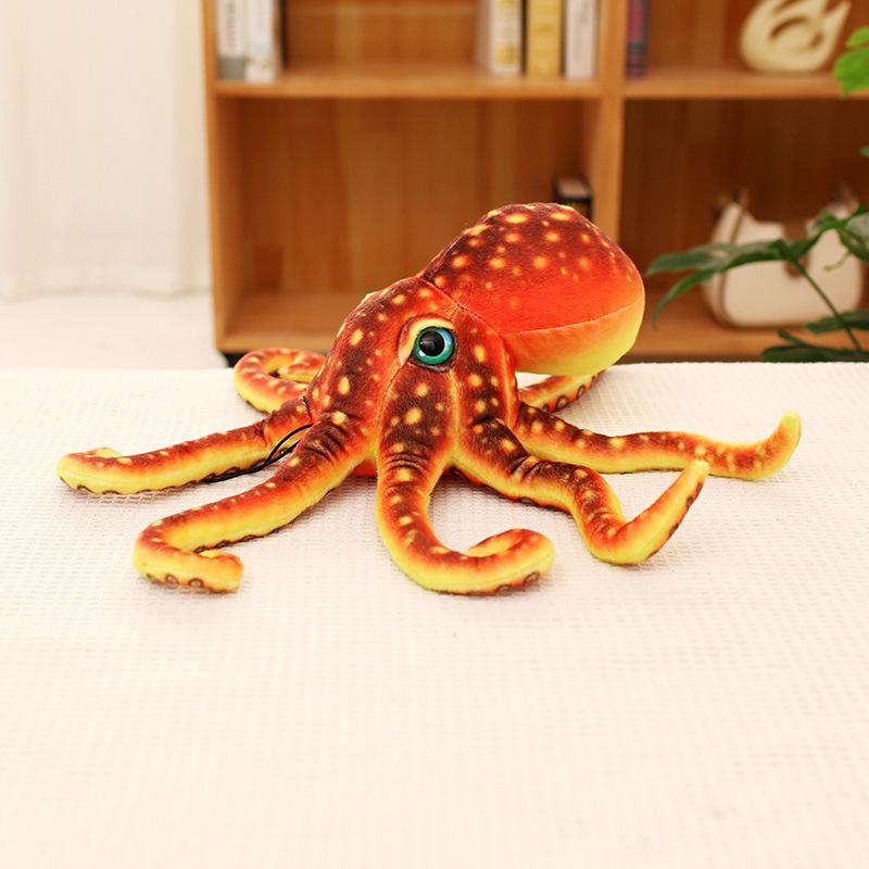 

Плюшевая игрушка Осьминог - Мягкое морское существо, Кукла Кальмар и Каракатица, Идеальный подарок на день рождения для мальчиков 50cm (0.42kg) красный/оранжевый