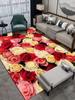 Carpet Living Room Bedroom Romantic Flower Coffee Table Mat Non-slip Door Mat Mat Mysterious Carpet