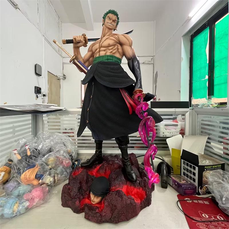 One Piece 73cm Gk Platform Club Super-Large Shoulder Knife Thrawn Double-Headed Carving Scene Statue Boxed Hand-Made Figure
