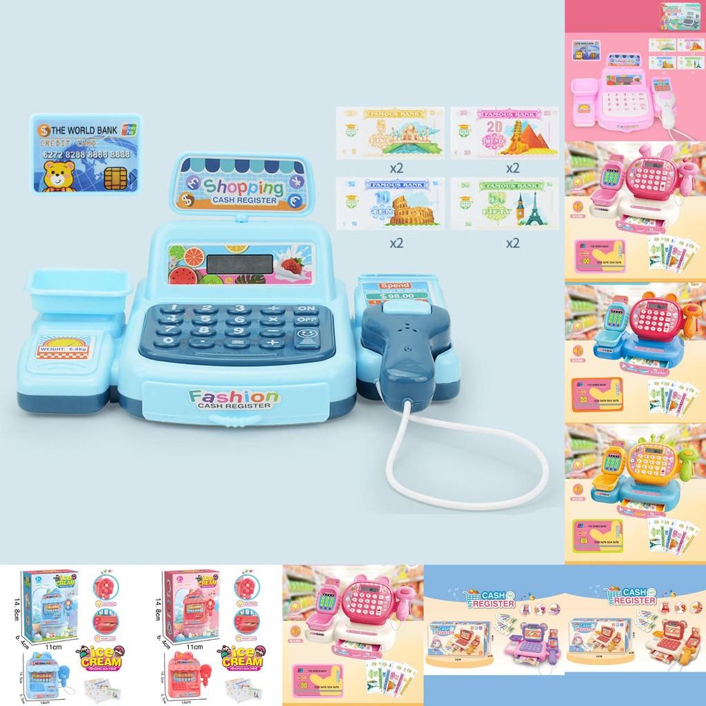 Childrens Play Cash Register Toy For Role Play With Sound And Light Features For Kids Learning