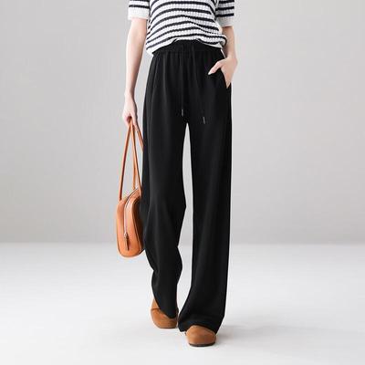 SOFSIL 2026 Pantalon Décontracté Large Taille Haute Printemps