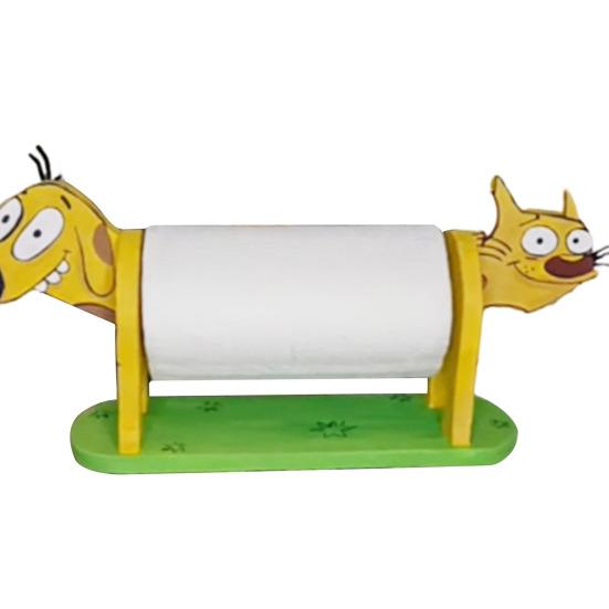 

Держатель для бумажных полотенец, напечатанный на 3D-принтере, забавная декоративная подставка для полотенец в форме кошки и собаки, украшение для столешницы A