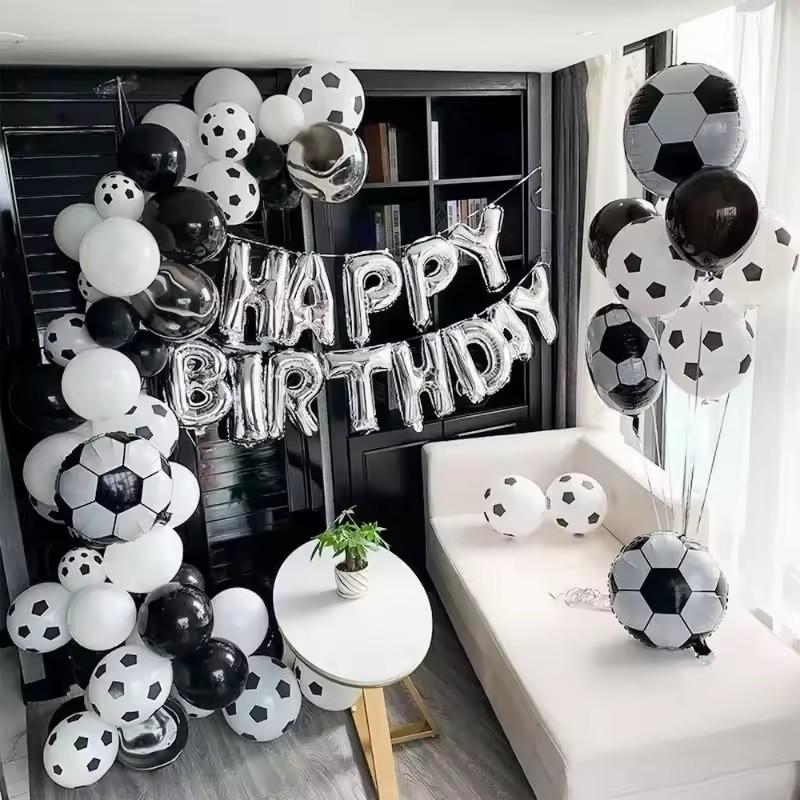 20/60Pcs Football Latex Balloons Kids Sports Theme Birthday Party Decoration Favors Supplies Boy Girl Inflatable Soccer Balloon