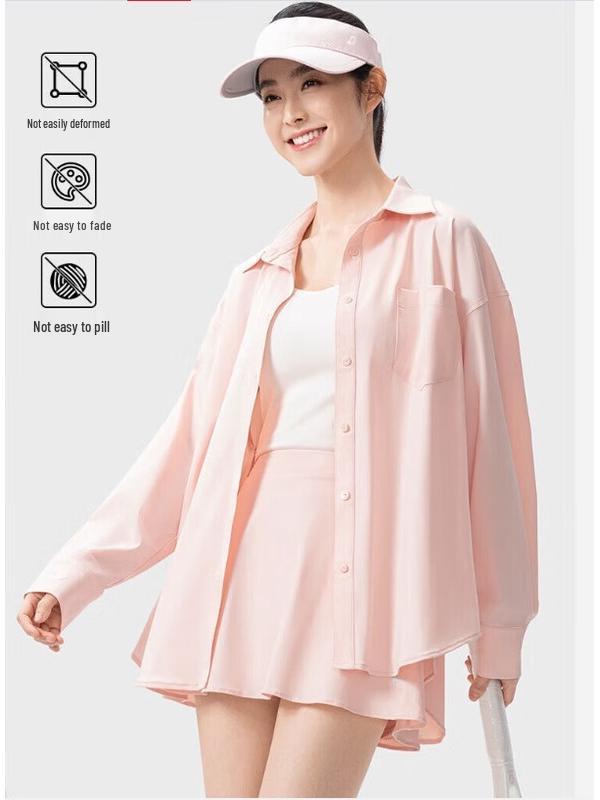 Women s Loose Fit UV Protection Ice Silk Sun Shirt