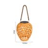Bamboo & Rattan Solar Lantern: Elegant Outdoor Garden, Patio, or Balcony Decoration Light