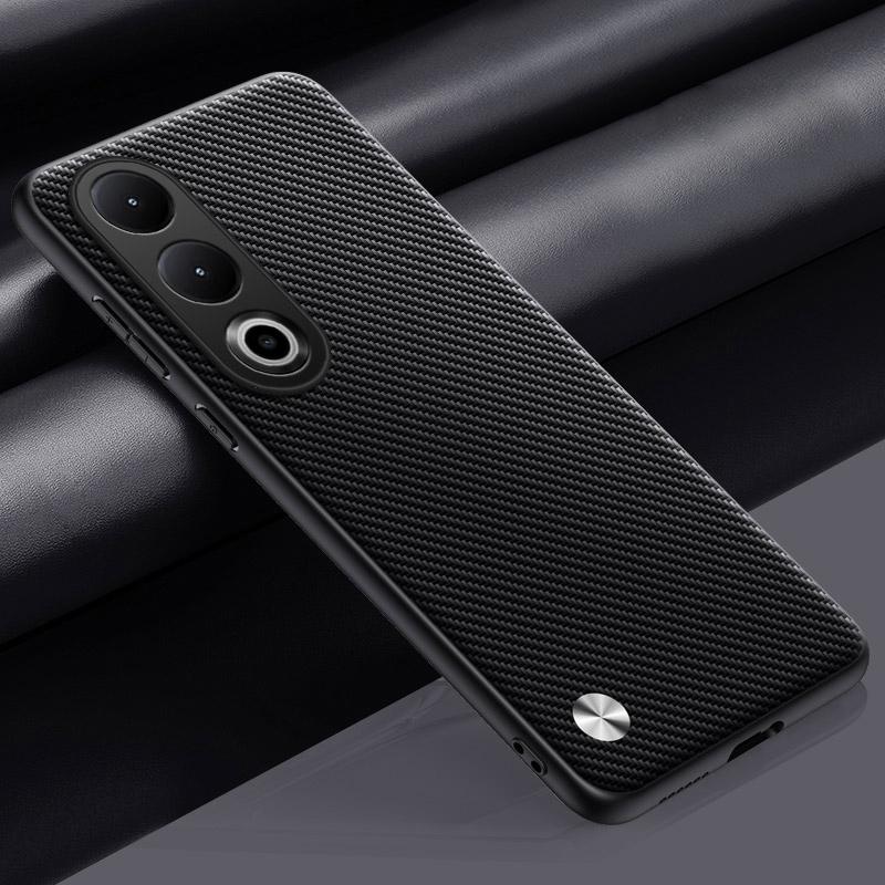 Luxury Leather Phone Case Plain Skin Shockproof Soft Back Cover for Oneplus Ace 2 Pro 2V Ace Pro Ace Racing Business