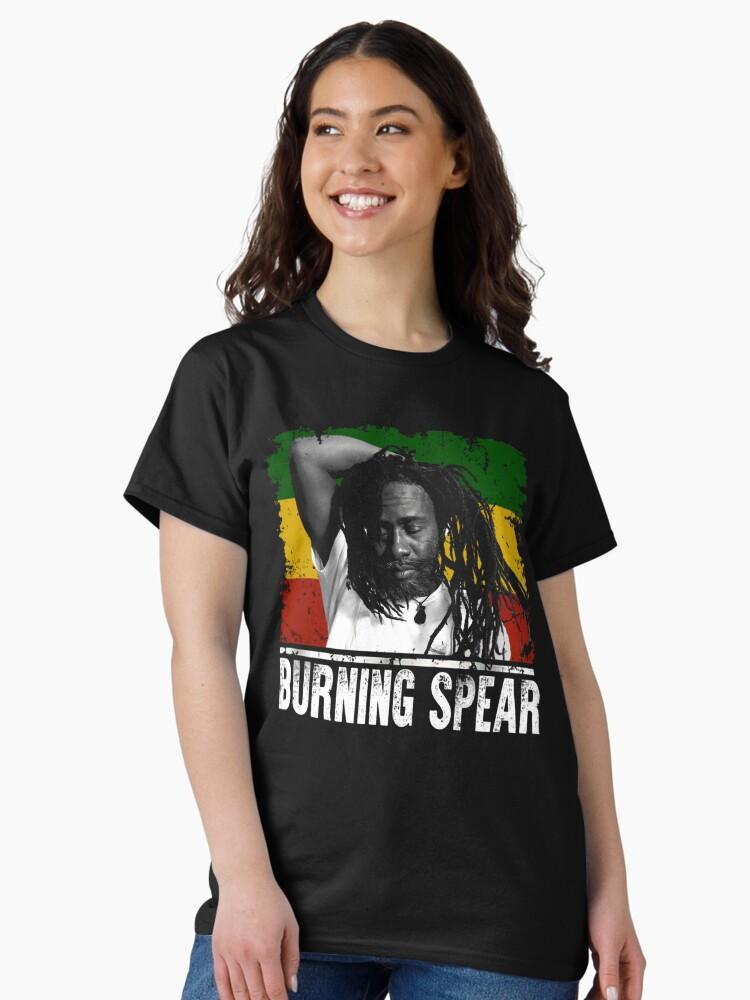 Burning Spear Grafica Amore Arti Brucianti Lancia Cantante Giamaicano T-Shirt Classica