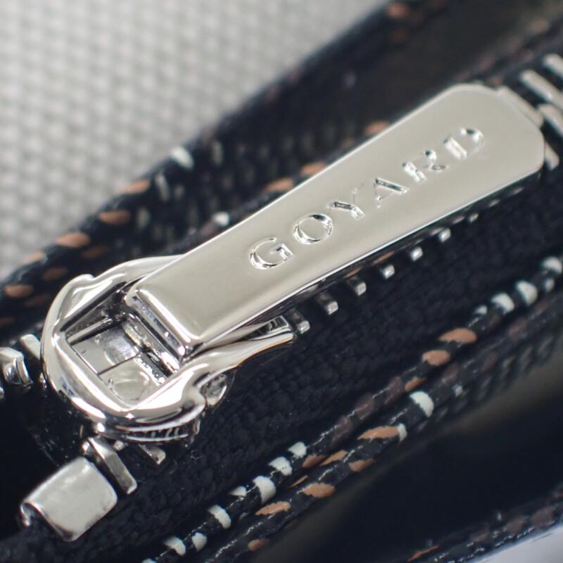 Goyard Geldbörse schwarz Leder/Beschichtetes Canvas Damen