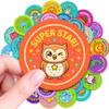 50 Cartoon Animal Reward Stickers Children'S Learning Encouragement Stickers Notebook Luggage Waterproof Decorative Stickers