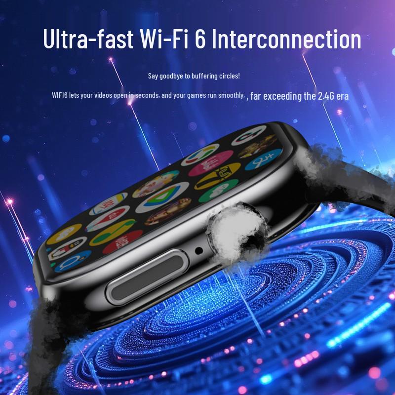 YU11 Smartwatch with WiFi6, SIM, Fingerprint Unlock, Phone Capability, Morse Code, and Little Sumi Integration