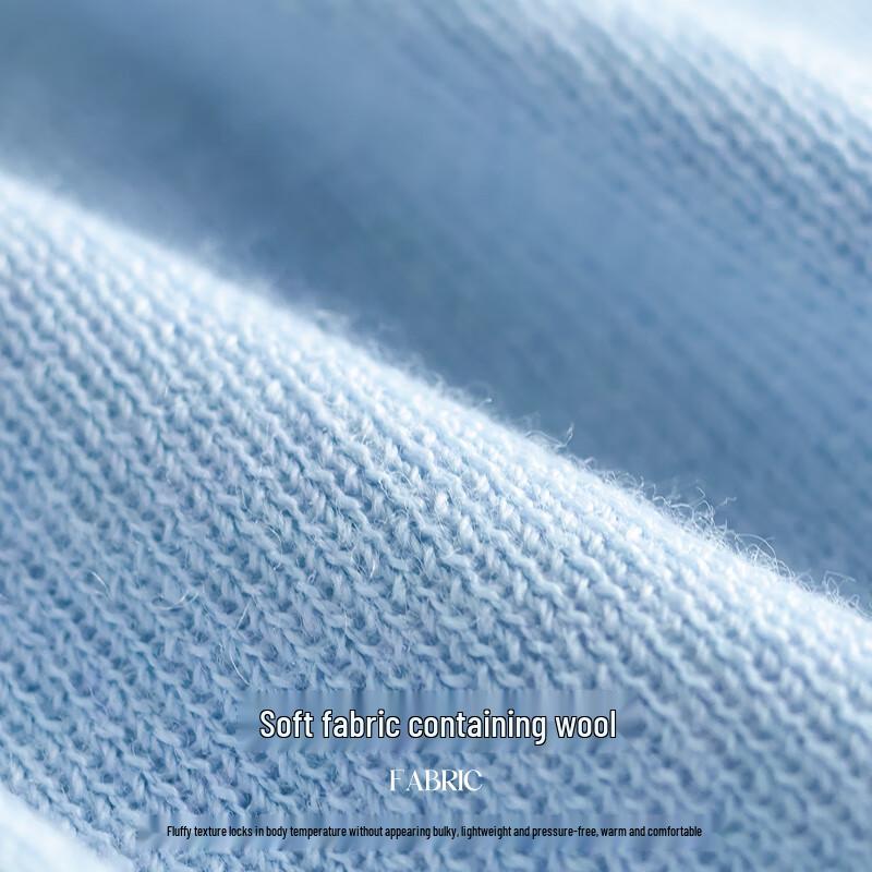 VICTORIA&VERA Women's Wool Blend Faux Two-Piece V-Neck Knit Sweater