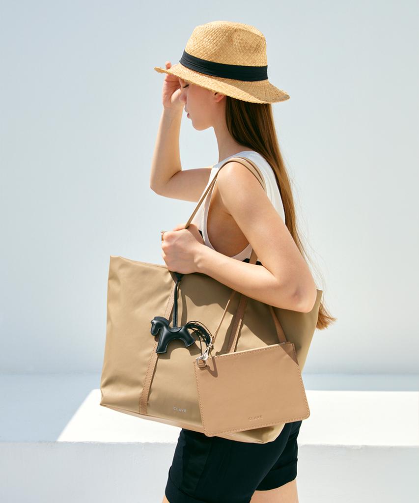 Clave Amelia Beige Tote Bag