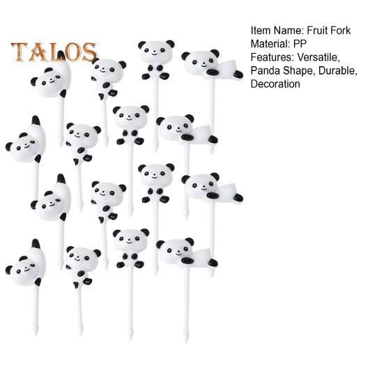 16Pcs Fruit Fork Easy To Clean Cute Panda Shape Food Dessert Picks Food-grade Bento Picks for Children