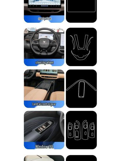 Jihu T1 Navigation Screen Console & Door Handle Protective Film for 25 Models