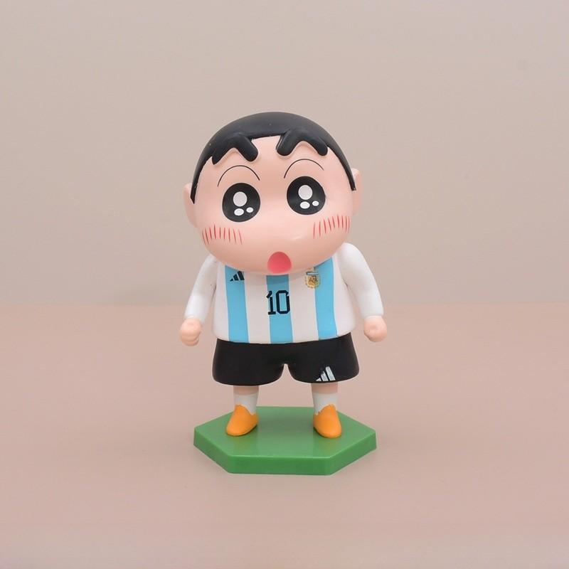 

Crayon Shinchan Soccer Player Pvc Miniature Desk Decor With Messi Neymar Jersey Design For Fans Messi
