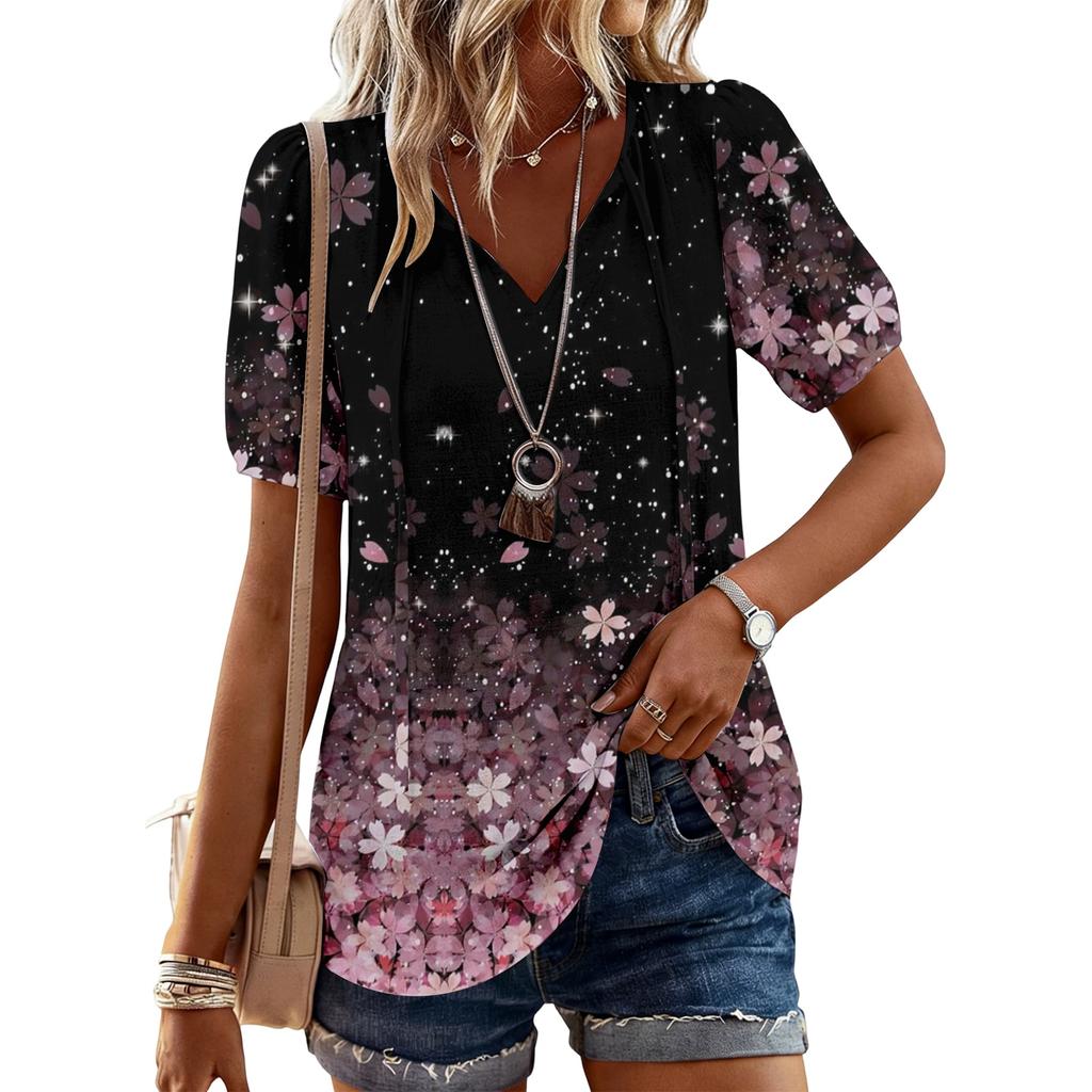 Women's Fashionable Casual Vintage Printed Top