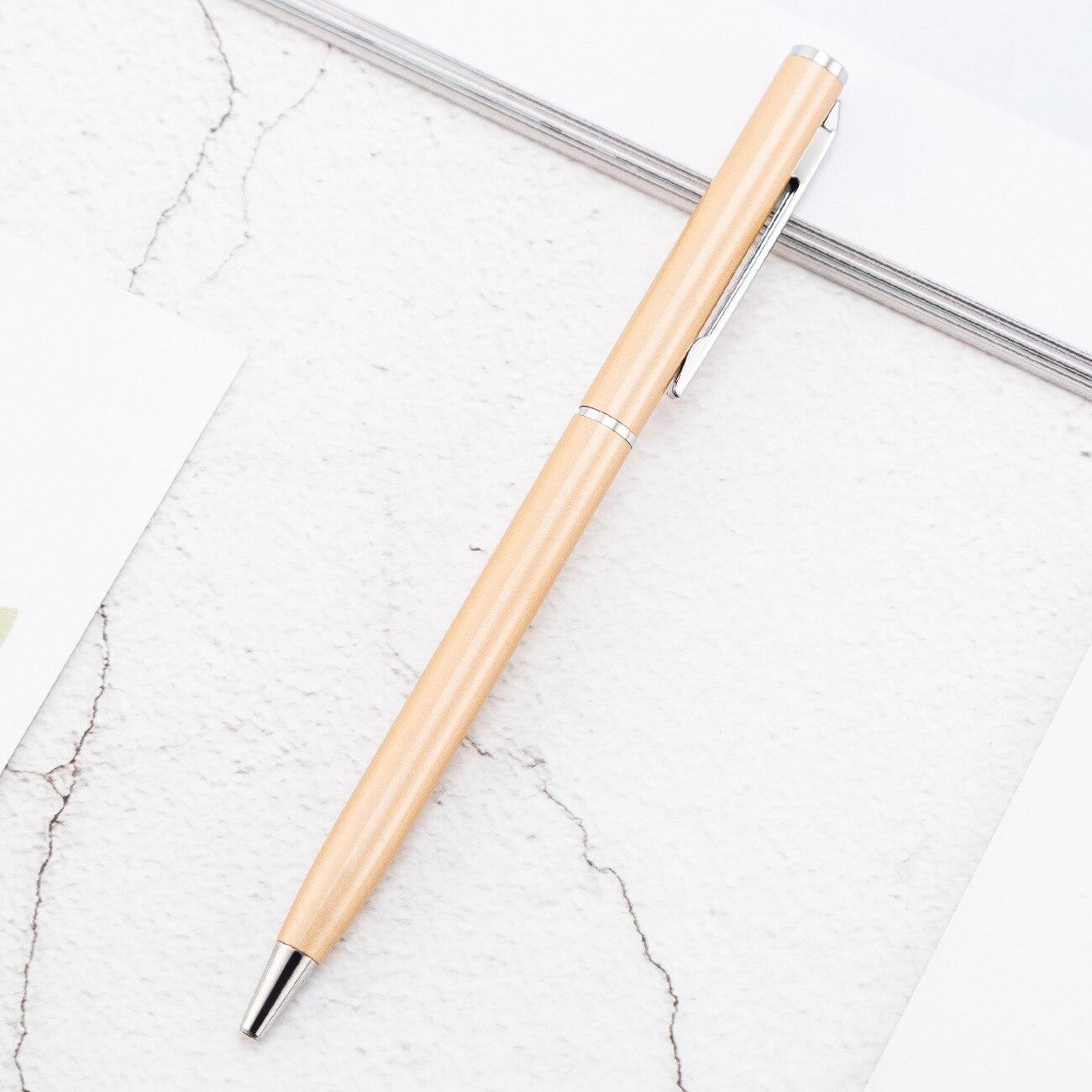 

1 шт., шариковая ручка, роскошные милые металлические канцелярские принадлежности ярких цветов, школьные канцелярские принадлежности