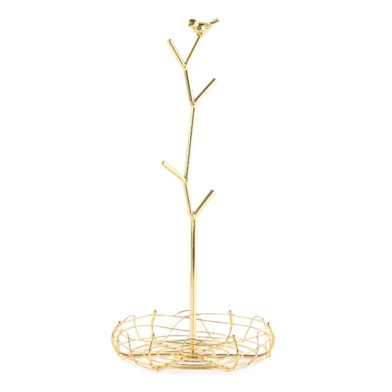 Creative Hanging Cup Drying Rack Metal Organizers for Countertop Space Efficient Storage золотой