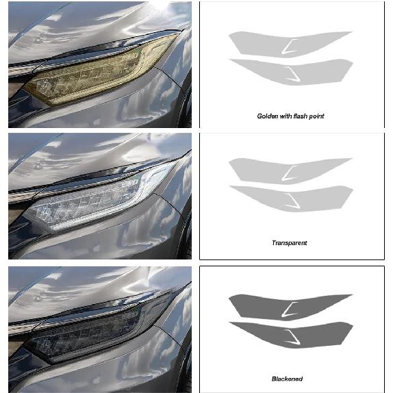 2 Pcs Car Headlight Protective Anti Scratch Film Transparent Black TPU Sticker For Honda HRV 2016 2017 2018 2019 2020 Accessory