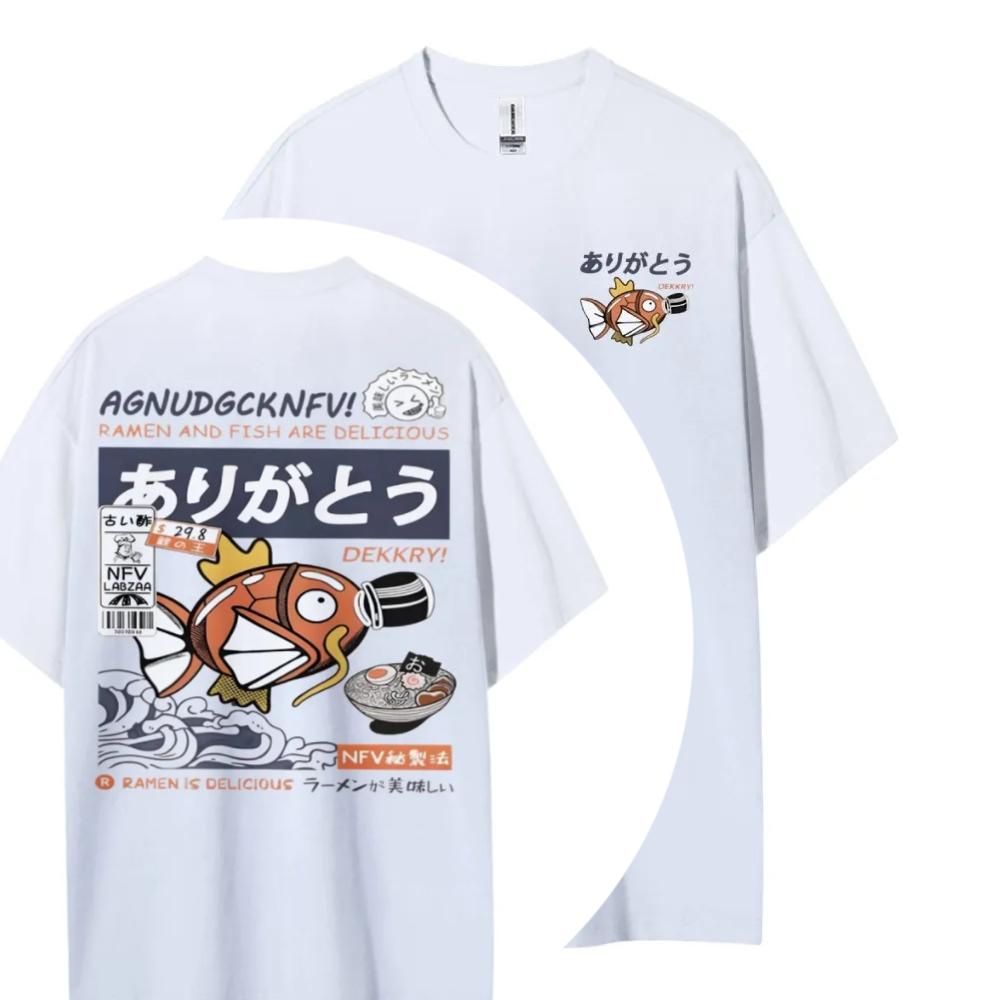 Pokémon Cotton Unisex Crewneck Anime TShirt Comfortable Shortsleeved Sports and Casual Mens and Womens Tops Popular Tshirt