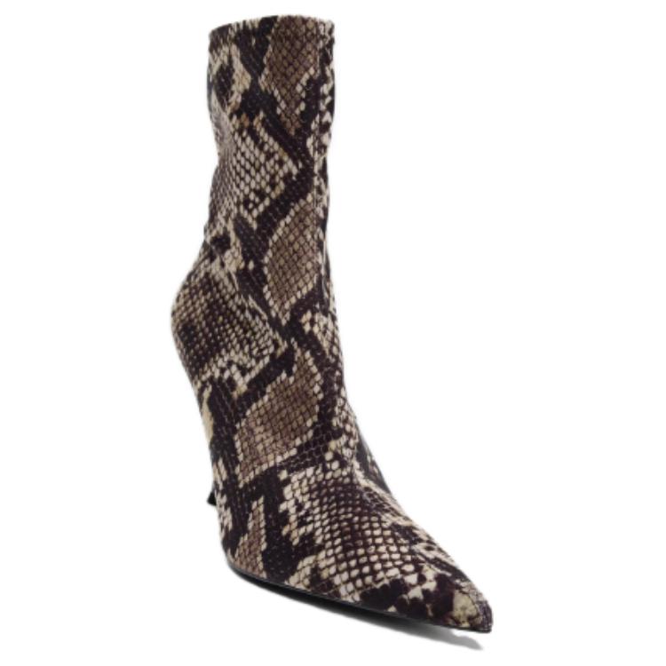 Zara Elegant Versatile Comfortable Fashion Short Boots 10cm Women Boots Snake-Print 13112410