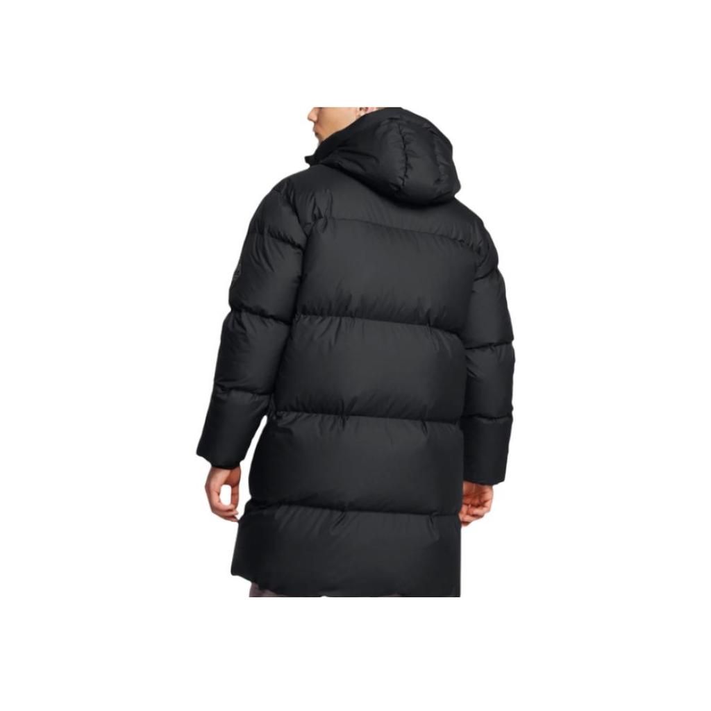 Under Armour Wygodna Casualowa Treningowa Kurtka Puchowa Średniej Długości Męska Odzież Wierzchnia Czarna 1384644-001