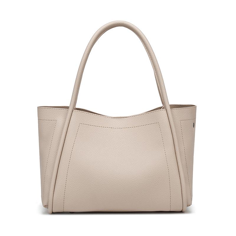 Tote Bag, Soft Leather Vegetable Basket Bag, Women's High-end Large-capacity Commuter Bag, Simple Women's Handbag
