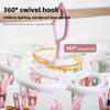 360° Rotating Socks Drying Rack With 16 Clips Plastic Laundry Hanger Multi-Directional Space-Saving Laundry Organization Drying Rack for Socks