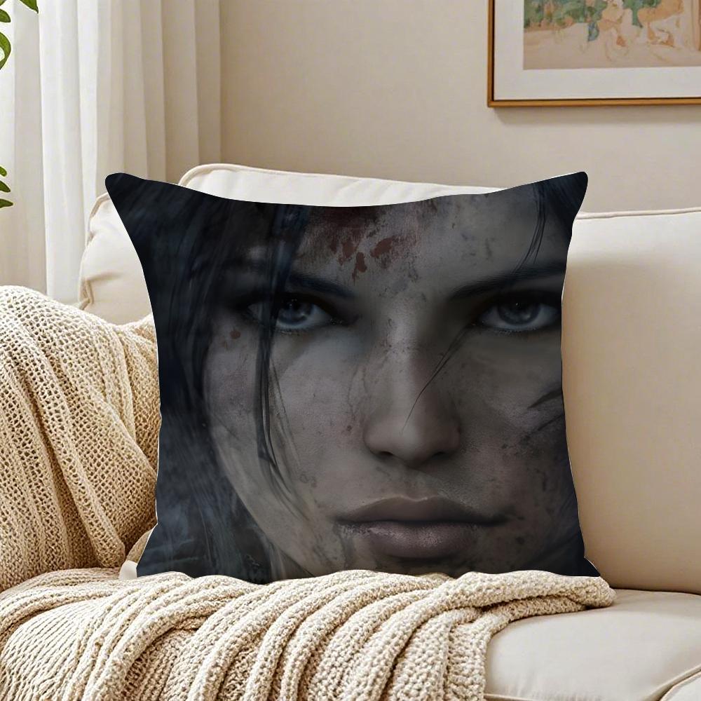 

game adventurous TTomb RRaider Cushion Cover Pillowcase Antidustmite living Room Sofa Decor Cushion Room 30X30cm