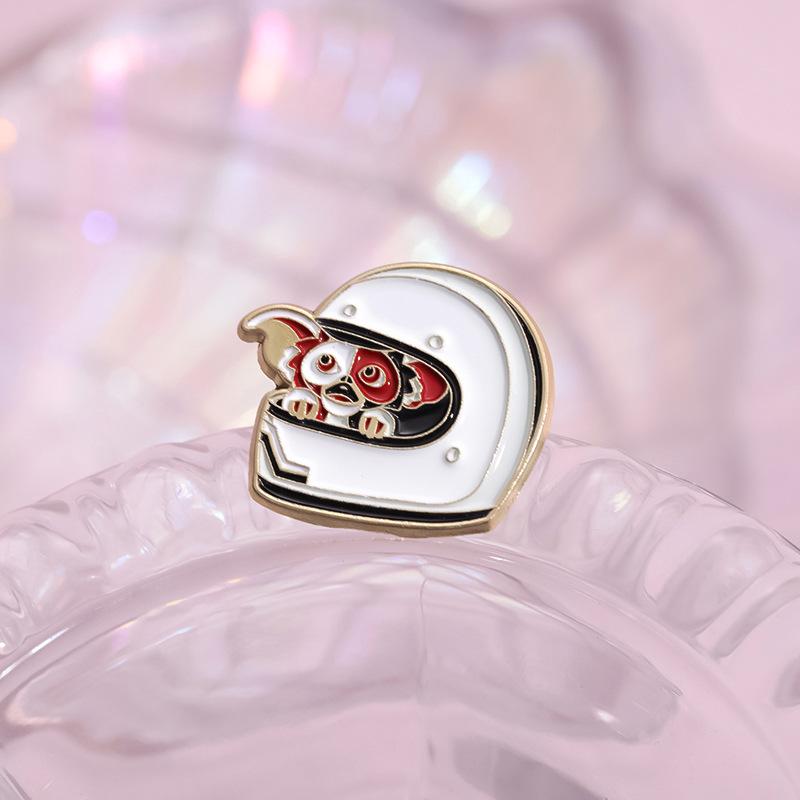 Creative Unique Cartoon Style Big Eared Monkey Pianist And Astronaut Brooch For Fun Lovers