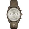 Tazio Silver Brown Leather Men's Quartz Chronograph AR6076