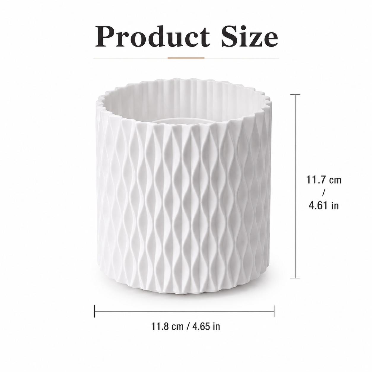 Rotating Makeup Brush Holder White Desk Organizer 360° Cosmetic Brush Storage Cup for Vanity Table and Bathroom