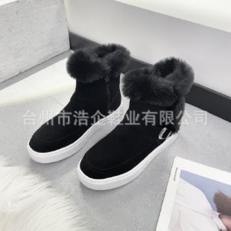 Shoes new velvet women's Martin boots snow winter short boots can be thickened snow boots