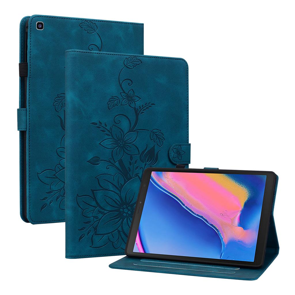 Pentru Samsung Galaxy Tab A 8.0 (2019) (SM-T290 (Wi-Fi),SM-T295 (LTE)).Husă pentru tabletă din piele PU, cu design floral rafinat în relief