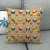 Colorful Butterfly Cartoon Insect Animal Digital Printing Short Plush Pillow Covers For Car Sofa Office Cushion Cover Home Goods