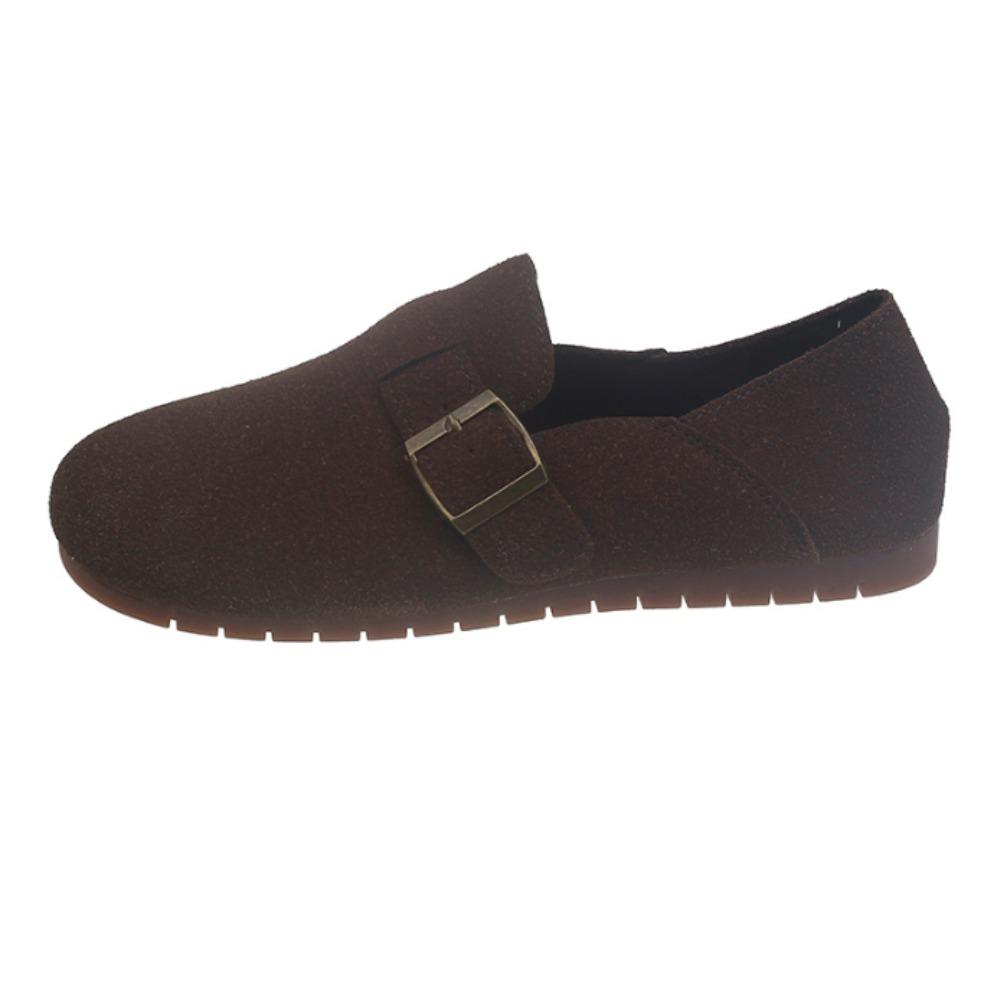 

Зимняя обувь Женские клоги Платформа Повседневные Женские Кроссовки Лоферы с Мехом Балетки Мягкие С мелким вырезом Круглый носок Криперы Ретро Слипоны 40 кофейный