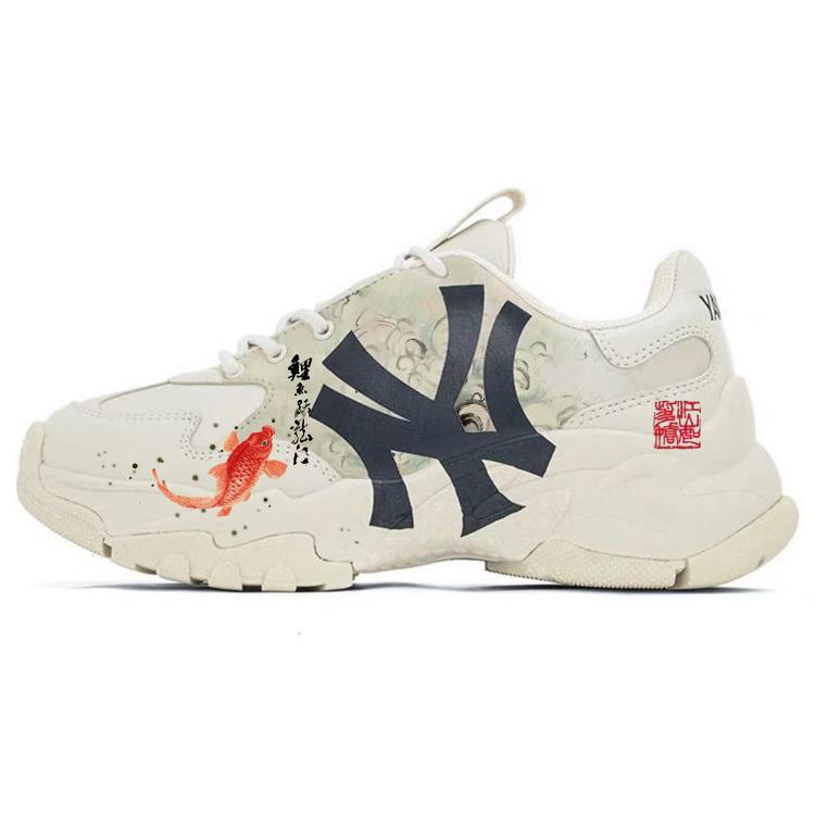 

MLB Big Ball Chunky Sneakers Unisex Low top White/Yellow 32SHC1011-50B(Team181-) 38.5