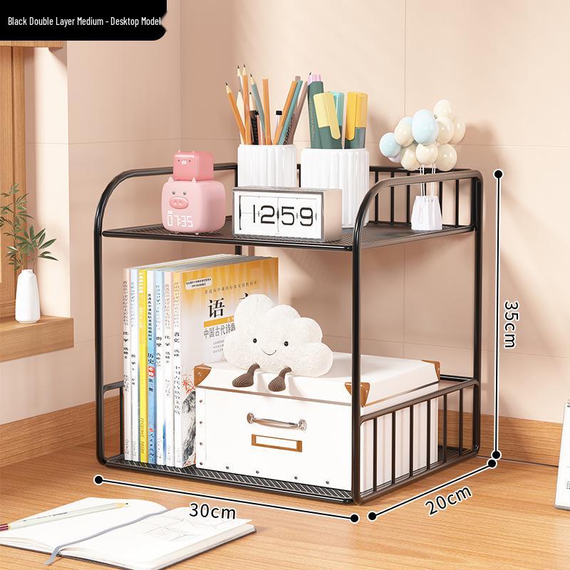 Multilayer Desktop Bookshelf Organizer for Office, Study, Dorm, and Dining Table.