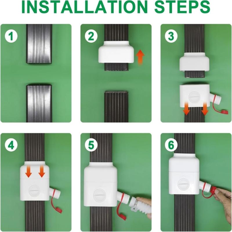 Easy Install Downspout Diverter For Roof Drainage Practical Simple Setups Rain Diverter with Adjustable Valves