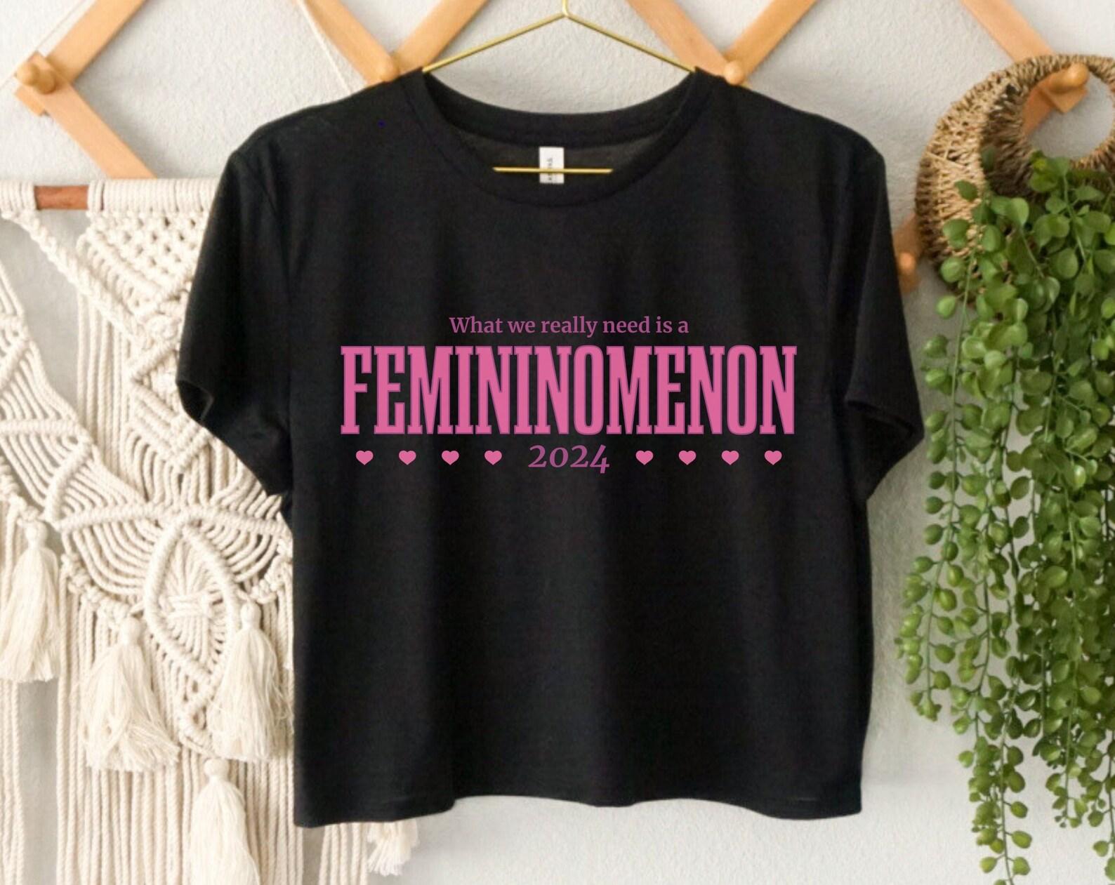 Femininomenon 2024 Cropped Tee - Empowering Women s Election Shirt S