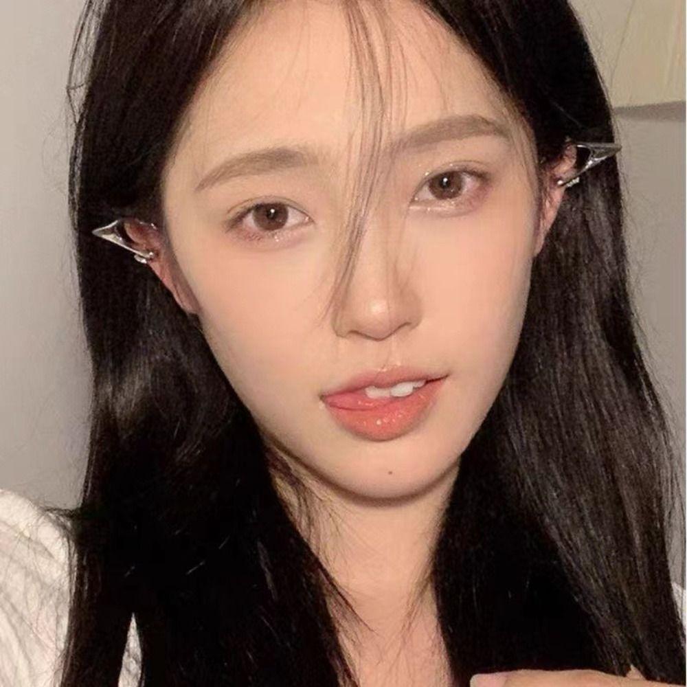 Zinc Zinc Alloy Cat Ear Hollow Ear Clips Ear Cuff Elf Ear Clip Personality Carnival