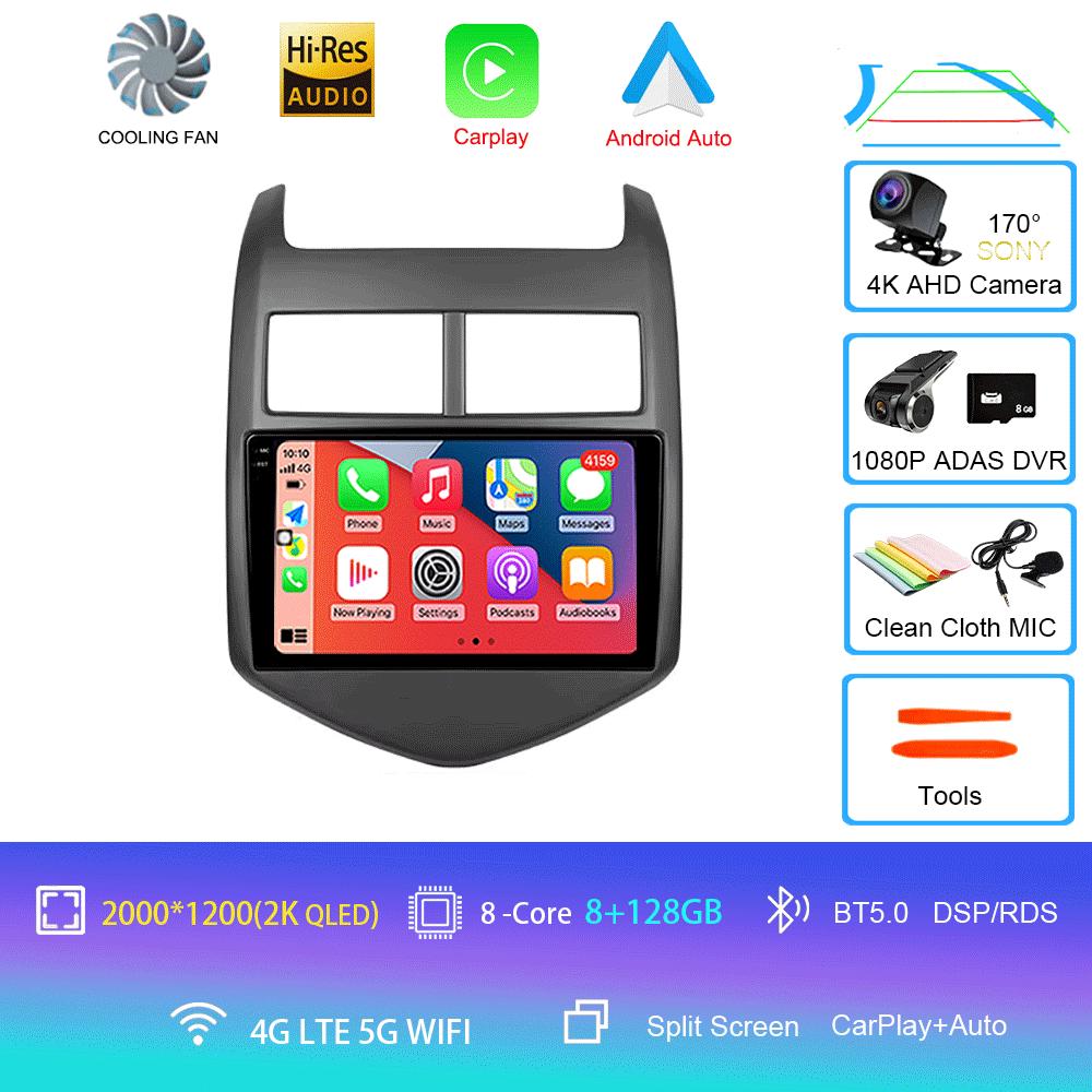 For Chevrolet Aveo 2 Sonic T300 2011-2015 Car Radio Android 14 CarPlay Auto Multimedia Player Navigation GPS 2din Stereo Audio