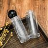 50ml Glass Empty Perfume Bottle with Round Ball Cap and Spray, Transparent Decanter for 15 Crimp Neck Fragrance.