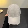 Ripped Letter Embroidery Baseball Cap Children Spring And Summer Soft Top Cap Men'S High Quality Trend