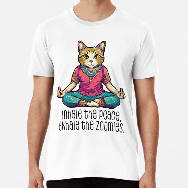 YOGA; Inhale the Peace, Exhale the Zoomies T-Shirt S-5XL Best T-Shirt