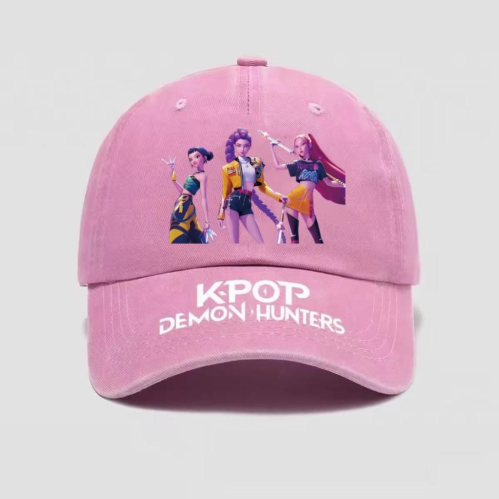 Demon Hunter Girls' Printed Baseball Cap, Retro Baseball Cap, Casual Cotton Sports Washed Cap