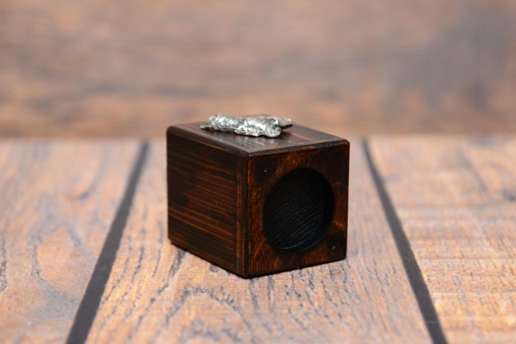 Airedale Terrier, Bingley Terrier - Wooden Candle Holder with a Dog, a Unique Souvenir After Losing a Dog, a Handicraft from the Art-Dog Brand