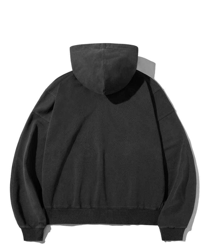 Filluminate Authentic Logo Pigment Zip-Up Hoodie - Black