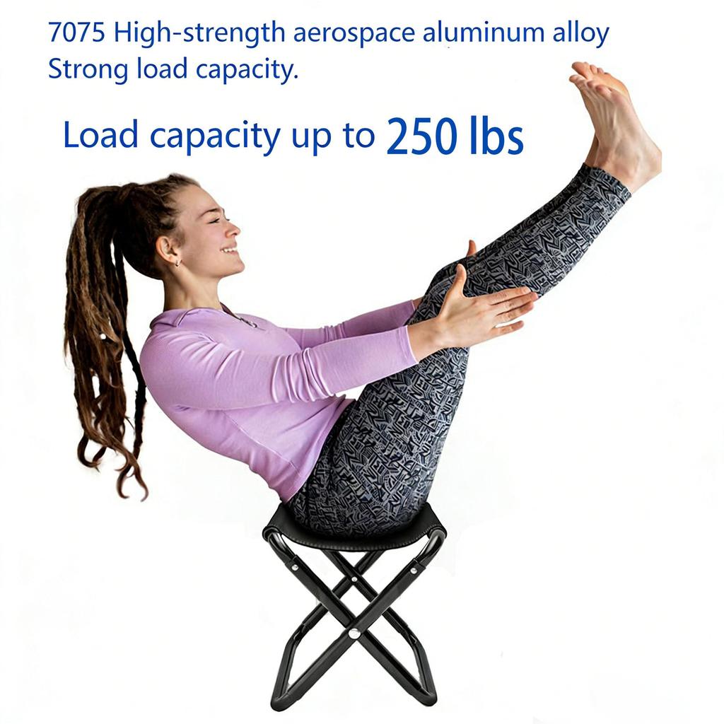 Portable Folding Fishing Stool Lightweight Aluminum Alloy Outdoor Camping Chair for Outdoor Travel Hiking Picnic Camping Fishing Seat Activities